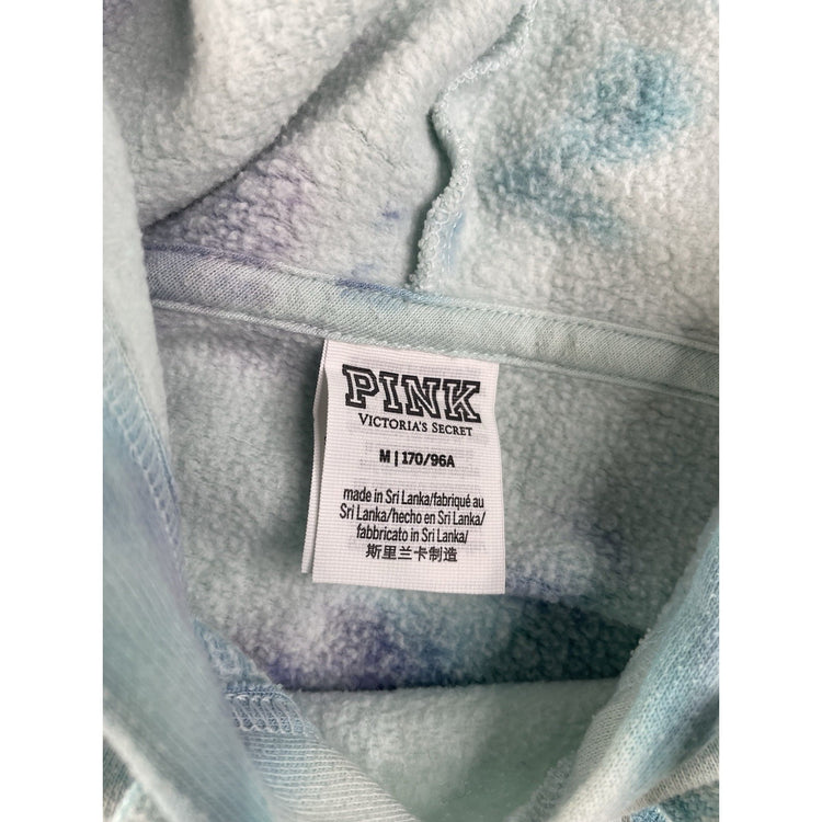 Women’s PINK Victorias Secret Blue & Purple Tie Dye Hoodie Size Medium