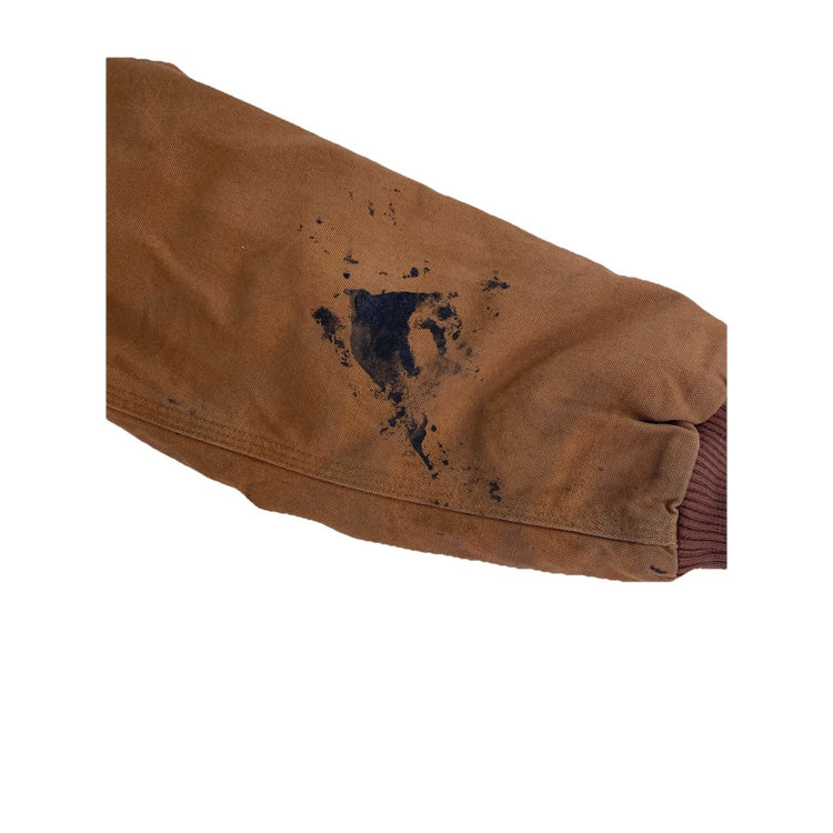 Youth Carhartt Brown Heavyweight Quilt Lined Hooded Coat Size Xl