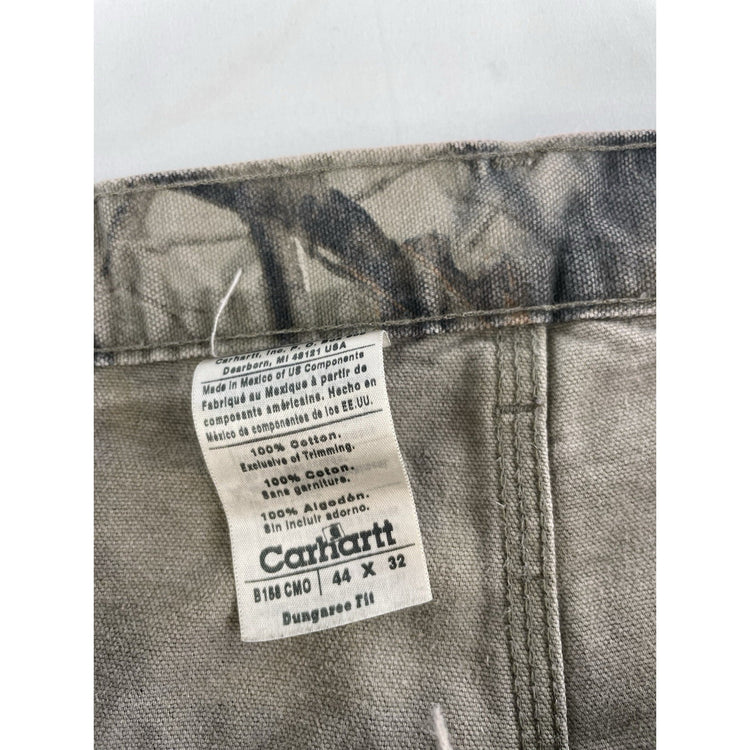 Mens Vintage Carhartt B188 CMO Realtree Camo Dungaree Carpenter Pants Size 44x32
