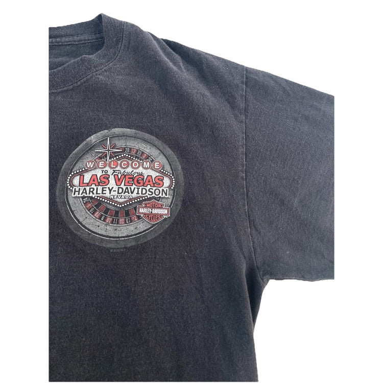 Mens Harley Davidson Black Nevada Las Vegas T Shirt Size Medium