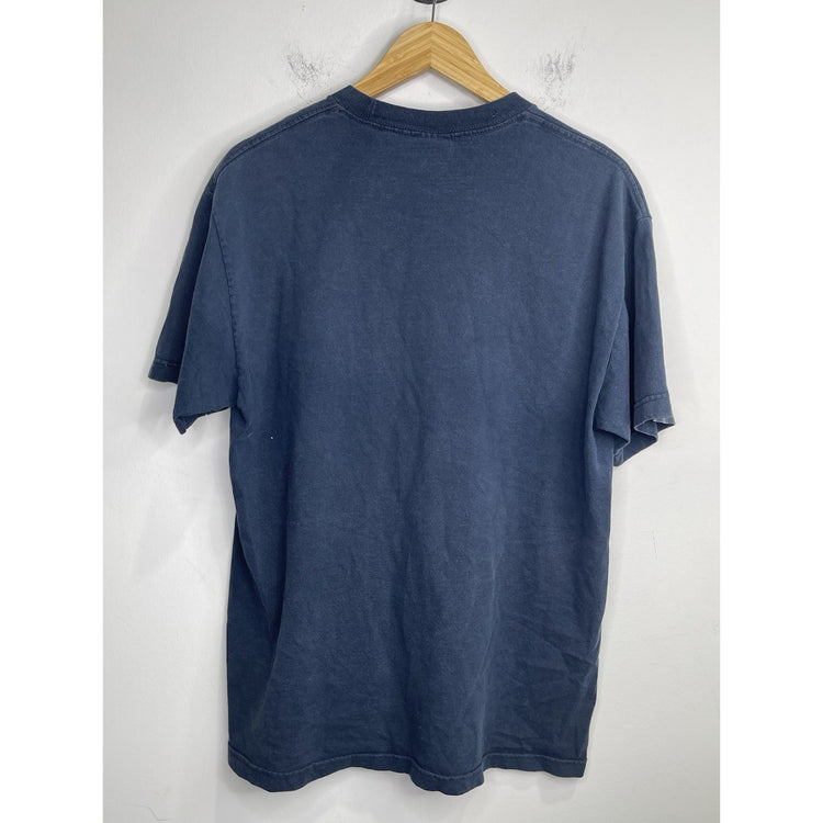 Adult VTG 2000s Houston Texans Graphic NFL Football Short Sleeve Blue Tee Sz L