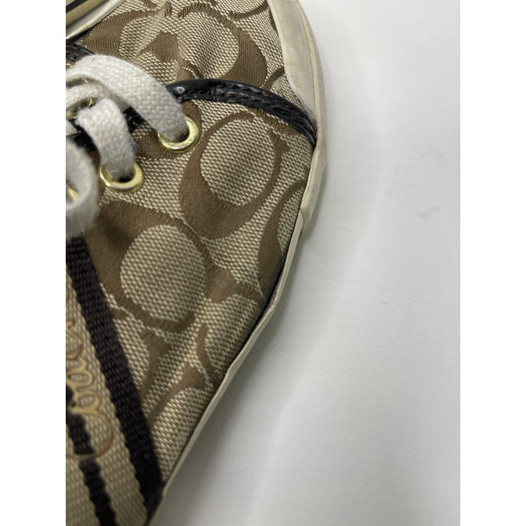 WOMENS COACH SIGNATURE Folly LACE UP TENNIS ATHLETIC FASHION SHOE Size 8