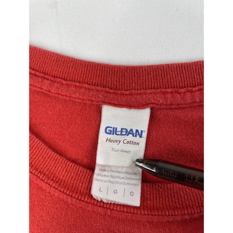 Mens Gildan VNV/LV MC Red Oklahoma Graphic T Shirt Size Large