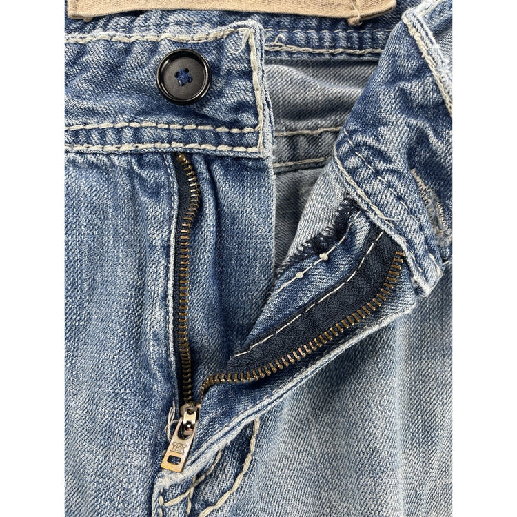 Men’s Rock&Roll Cowboy Relaxed Bootcut Lightwash Blue Jeans Size 34