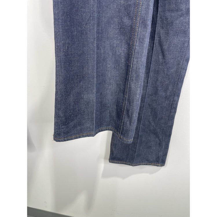 Men’s VTG Lee Regular Straight Jeans Stretch Regular Fit Dark Blue 35x33