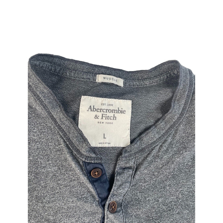 Mens Abercrombie & Fitch Gray Long Sleeve T Shirt Size Large