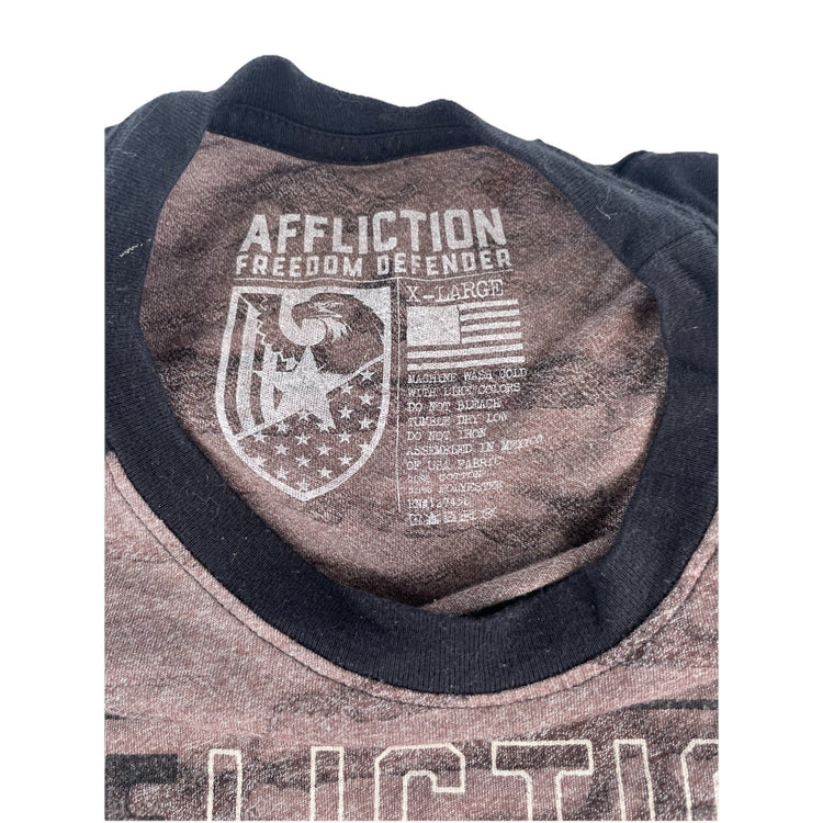 Mens Affliction Freedom Defender Molon Labe T-Shirt Size XL