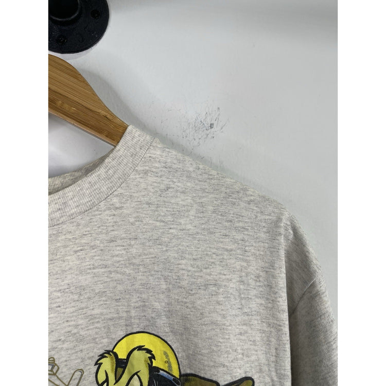 Vintage 1993 Warner Bros. Single Stitch Wile E. Coyote Gray T-Shirt Men's Size L
