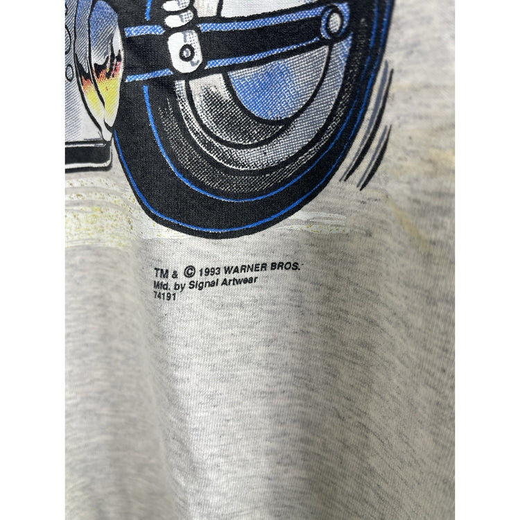 Vintage 1993 Warner Bros. Single Stitch Wile E. Coyote Gray T-Shirt Men's Size L