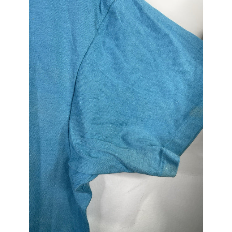 1985 Momus Proclaims Mardi Gras! Galveston Blue T-shirt Size L 42-44