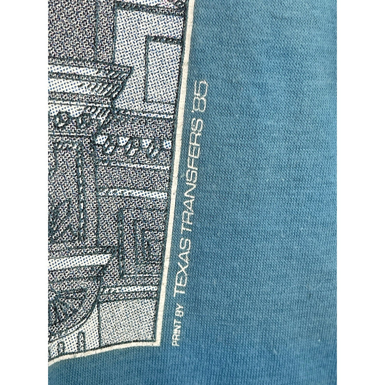 1985 Momus Proclaims Mardi Gras! Galveston Blue T-shirt Size L 42-44