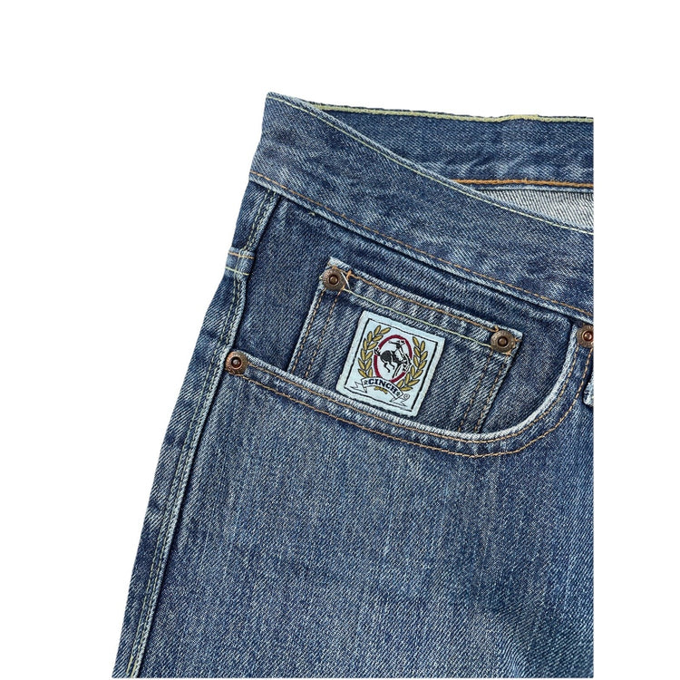 Mens Cinch Relaxed Straight Denim Blue Jeans Size 33x36