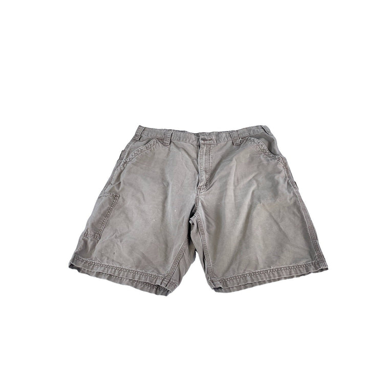 Mens Carhartt Original Fit B147 LBR Canvas Carpenter Work Utility Shorts Size 40