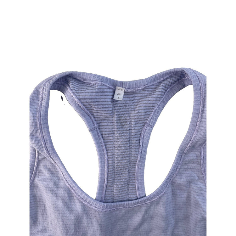 Women's Lululemon Seamless Racerback Athletic Tank Top Light Purple Size 6