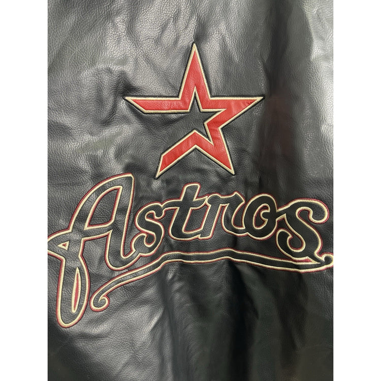 Men’s Vintage Leather G Sports Houston Astros Lined Bomber Jacket Sz L