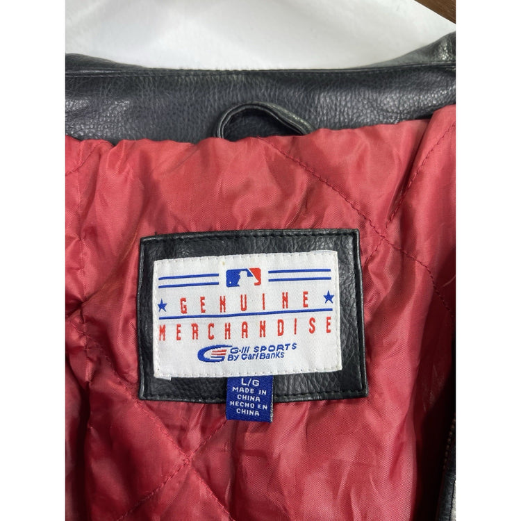 Men’s Vintage Leather G Sports Houston Astros Lined Bomber Jacket Sz L
