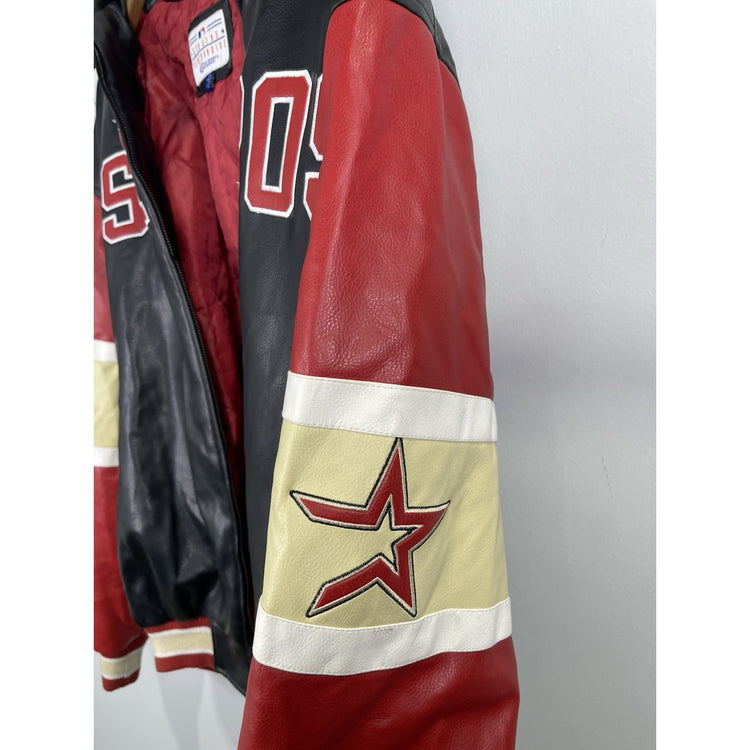 Men’s Vintage Leather G Sports Houston Astros Lined Bomber Jacket Sz L