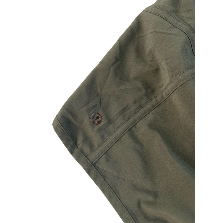 Women's Lululemon Olive Green Athletic Shorts with Zippered Pocket Size 4