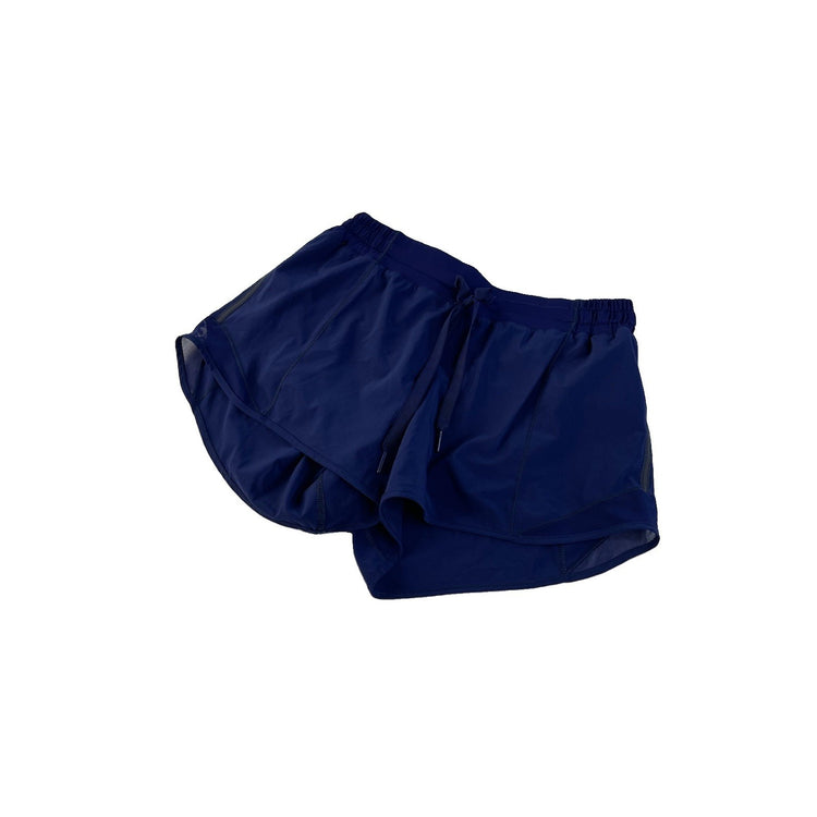 Women's Lululemon Navy Blue Athletic Shorts With Zippered Back Pocket Size 8