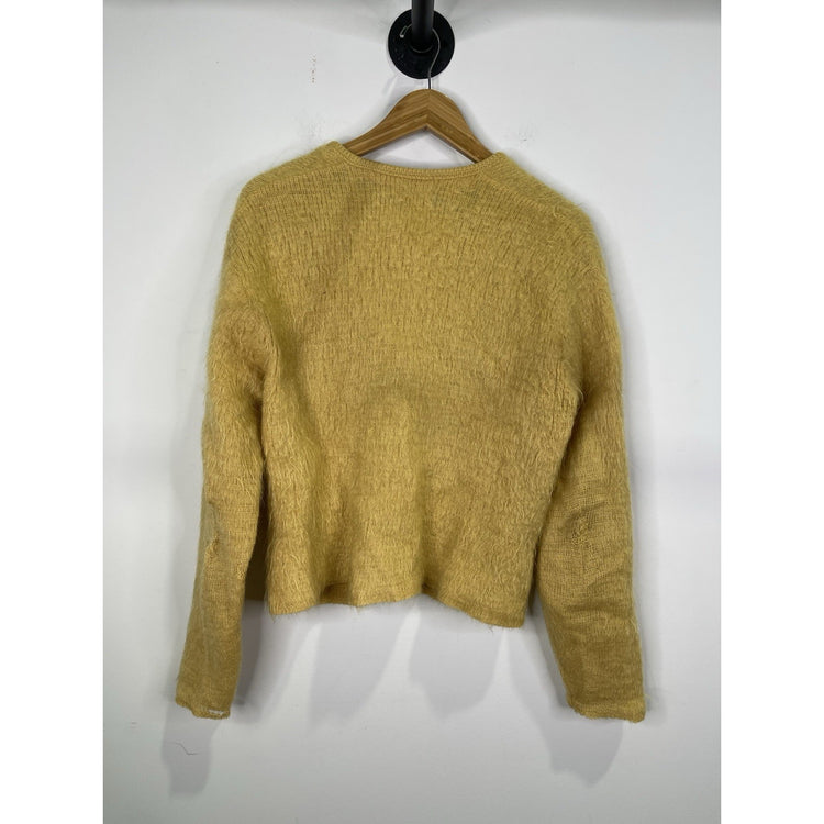 Women’s VTG Pendleton Yellow 100% Virgin Wool Yellow Button Up Cardigan Sz Large