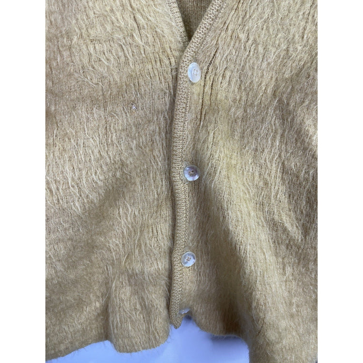 Women’s VTG Pendleton Yellow 100% Virgin Wool Yellow Button Up Cardigan Sz Large