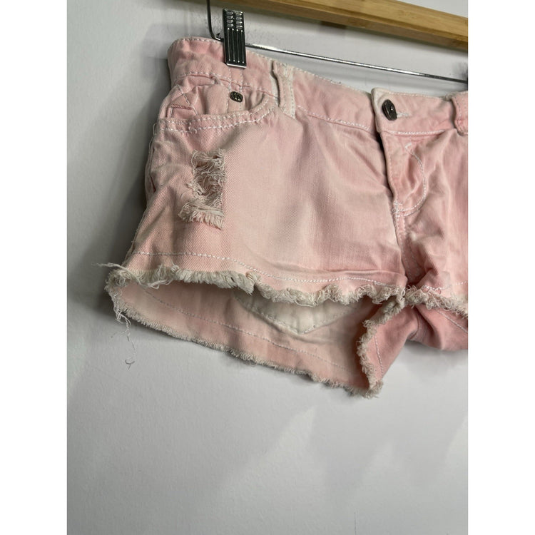 Women’s VTG Y2K Hot Kiss Cici Short Pink High Rise Denim Shorts Sz 5