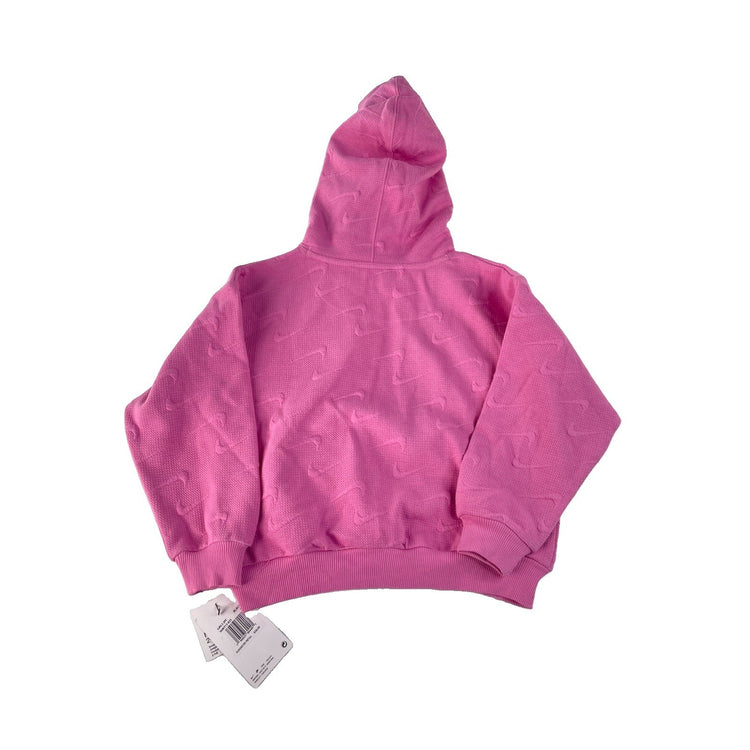 Youth Girls Nike Pink Pullover Hoodie Small Logo Size 5-6