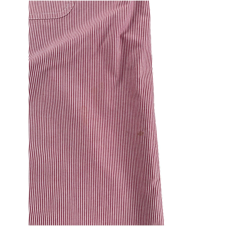 Men George Straight Collection Wagner RedStriped LongSleeve ButtonUp Shirt SizeL