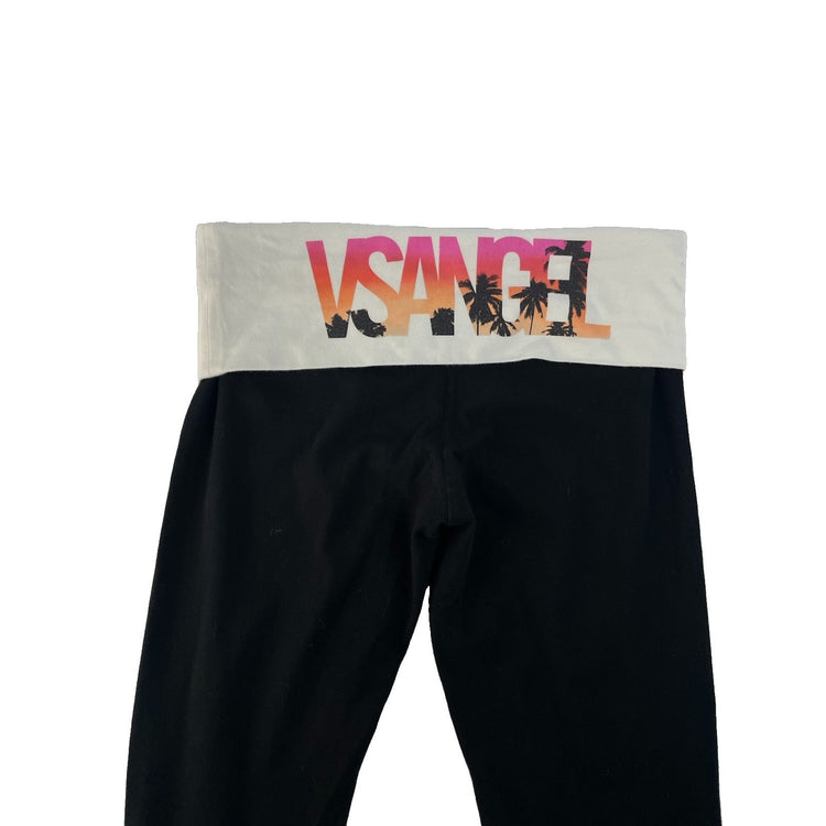 Victoria's Secret Women's Black Fold-Over Waistband Leggings Size S