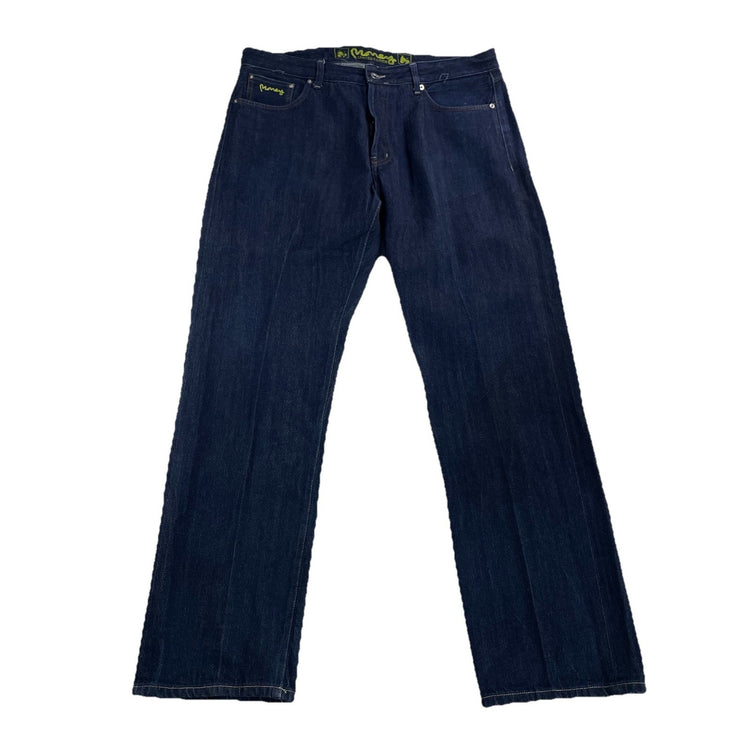 Mens Y2k Early 2000s Money Clothing Baggy Blue Jeans Size 38