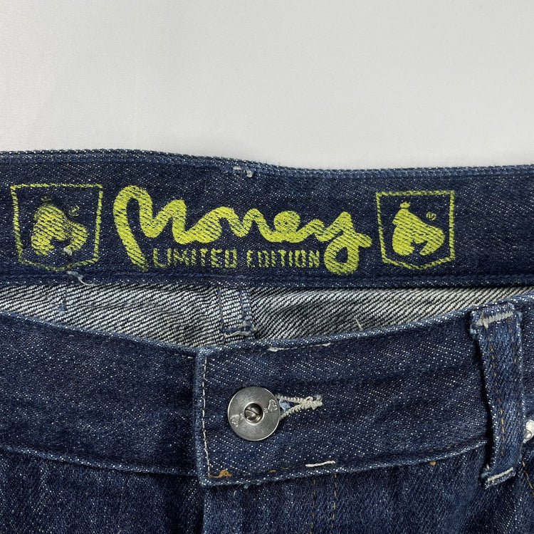 Mens Y2k Early 2000s Money Clothing Baggy Blue Jeans Size 38