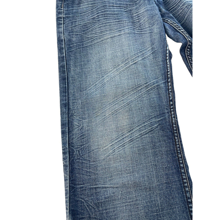 Men's Helix Black Label BootCut Blue Denim Jeans Size 34x30