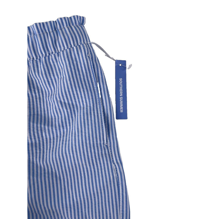 Youth Girl Magellan Outdoors NWT Blue White Stripe Seersucker Shorts SIZE M 8-10