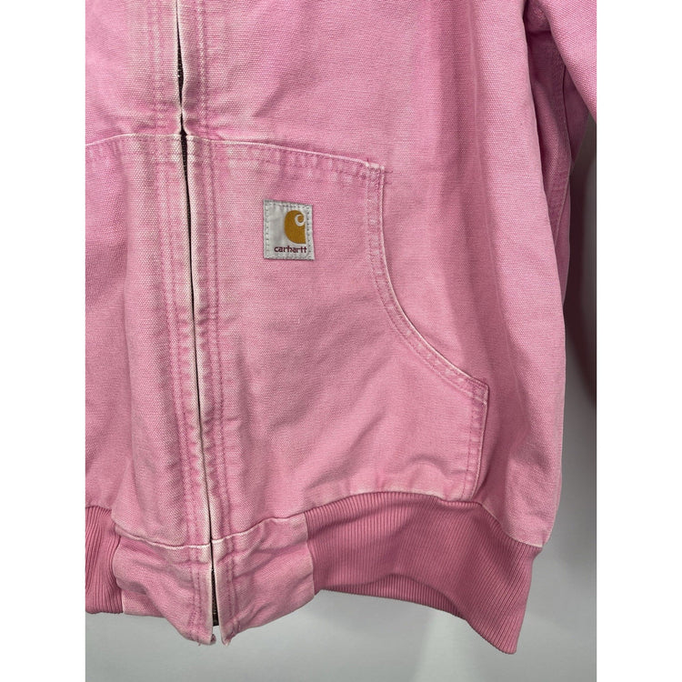 Carhartt Women’s Pink Canvas Active Jacket (WJ130 PKR) - Medium 8/10