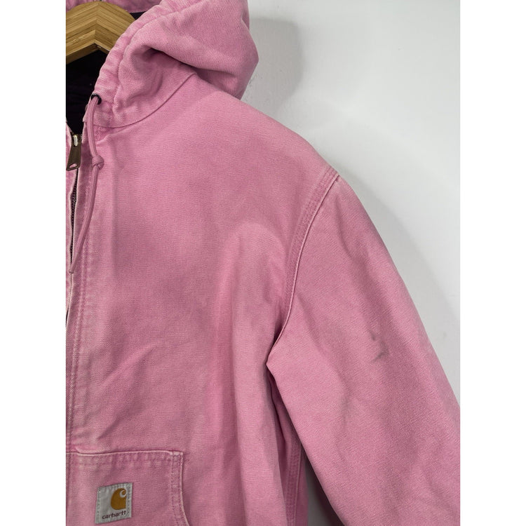 Carhartt Women’s Pink Canvas Active Jacket (WJ130 PKR) - Medium 8/10