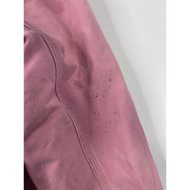 Carhartt Women’s Pink Canvas Active Jacket (WJ130 PKR) - Medium 8/10