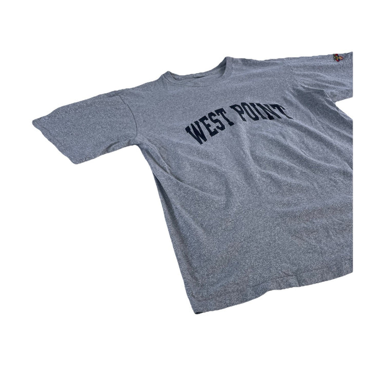 Mens Heatherd Gray Solid “West Point “ Print T-Shirt Size Xl