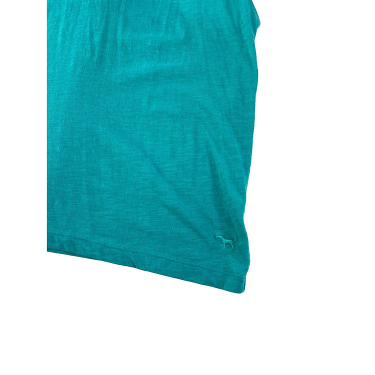 Womens PINK Victorias Secret Teal & Leopard Print Tank Top Size Medium