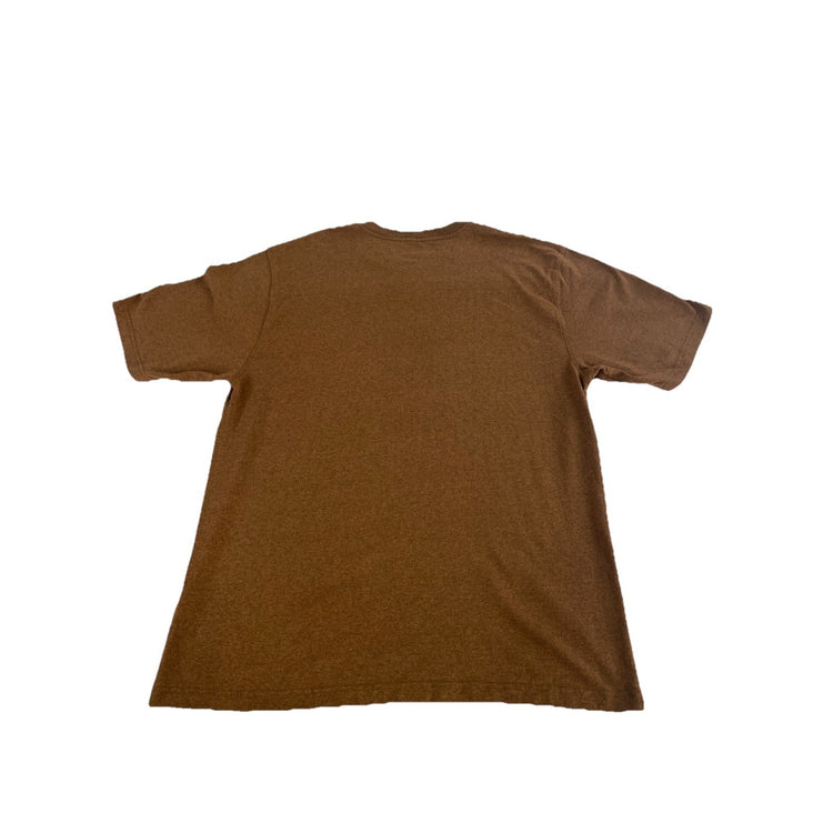 Mens Carhartt Loose Fit Heathered Brown Solid Tee Size L