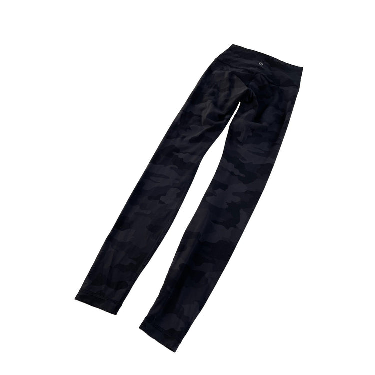 Women's Lululemon Athletica Black Camo Print High-Rise Leggings Size 6