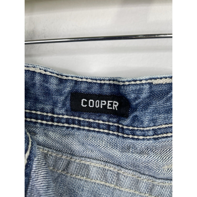 Men’s Affliction Cooper Long Blue Denim Jeans Size 38