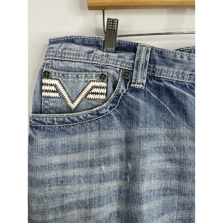 Men’s Affliction Cooper Long Blue Denim Jeans Size 38