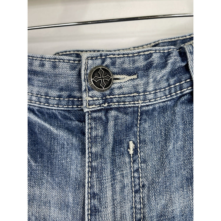 Men’s Affliction Cooper Long Blue Denim Jeans Size 38