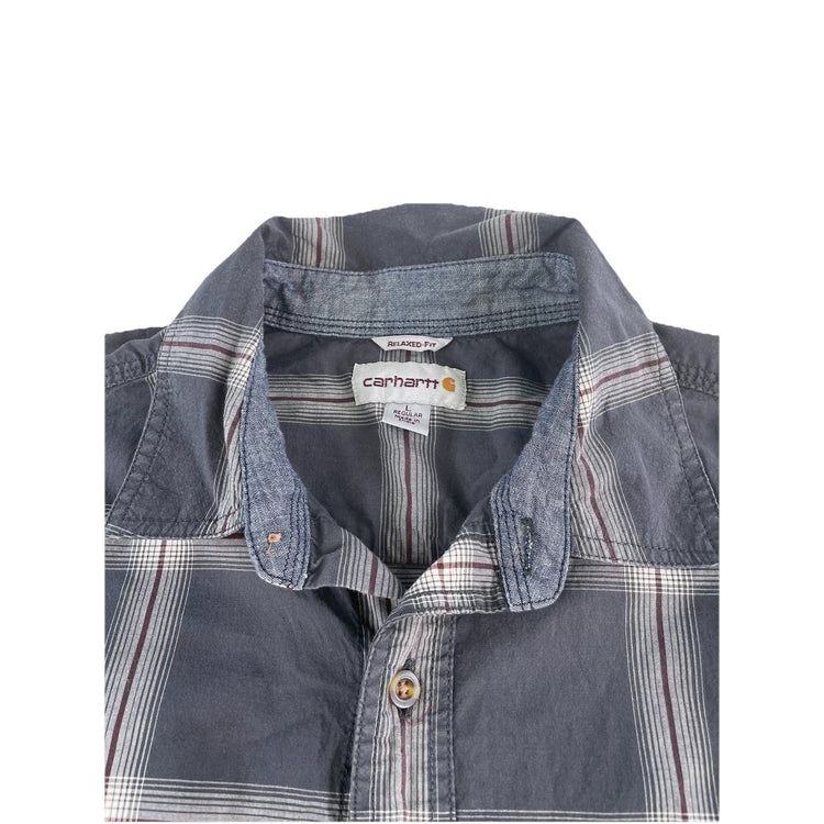 Mens Carhartt Classic Multicolor Plaid Button-Up Shirt Size L