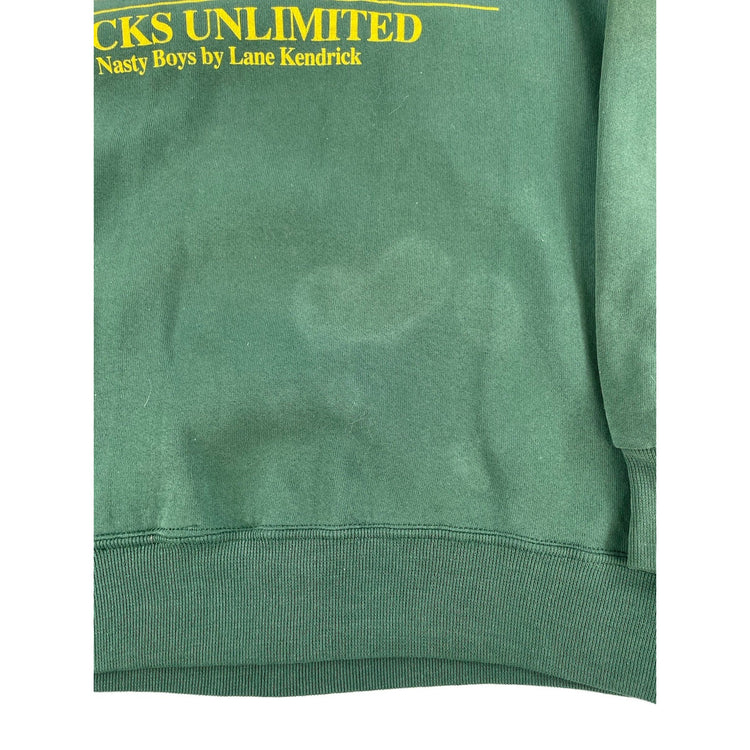 Mens Vintage Jerzees Super Sweats Ducks Unlimited Crewneck Sweatshirt Size L