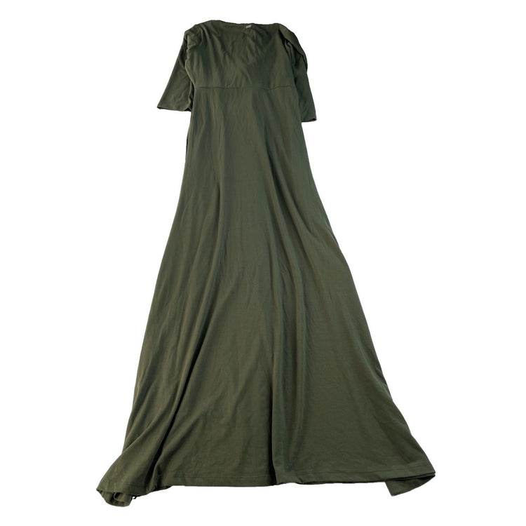 Women's GUESS Los Angeles Olive Green Wrap-Style Maxi Dress Size M