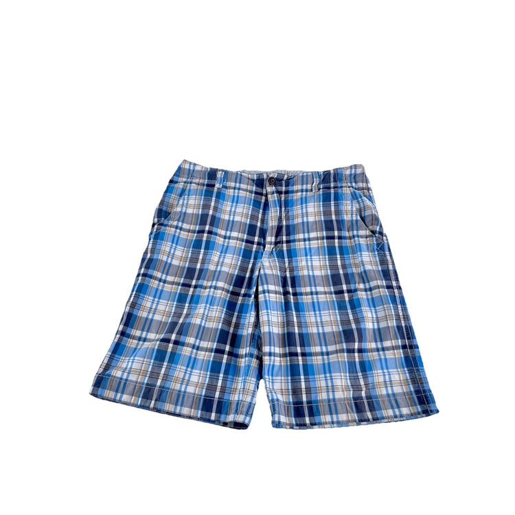 Mens Aeropostale Multicolor Plaid Patter Flat Front Shorts Size 36