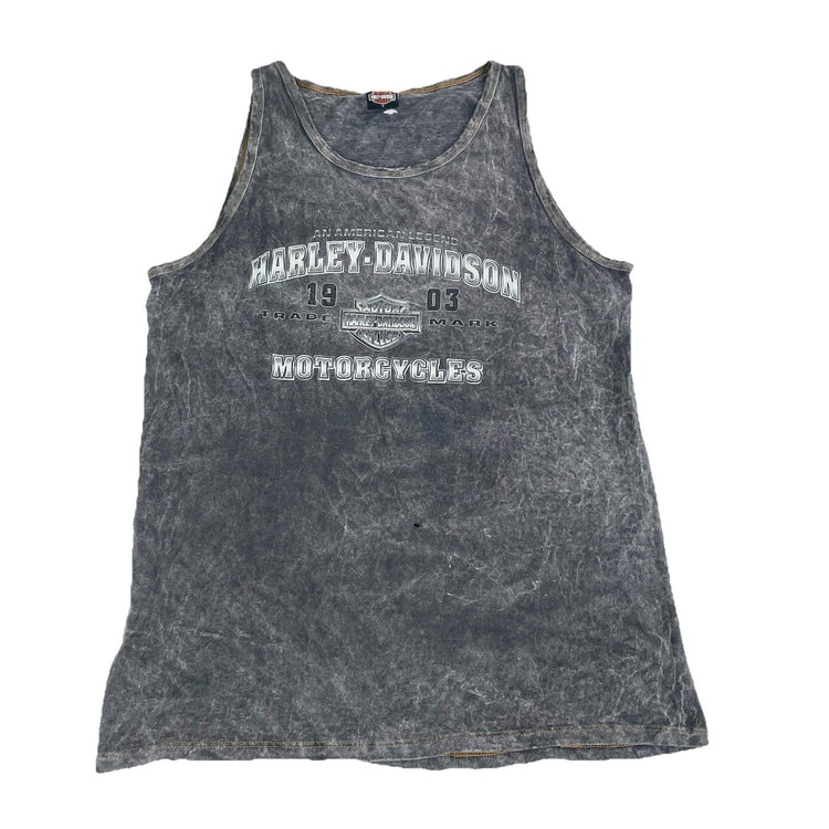 Mens Harley Davidson Gray Tye Dye America Legend Tank Top Size L
