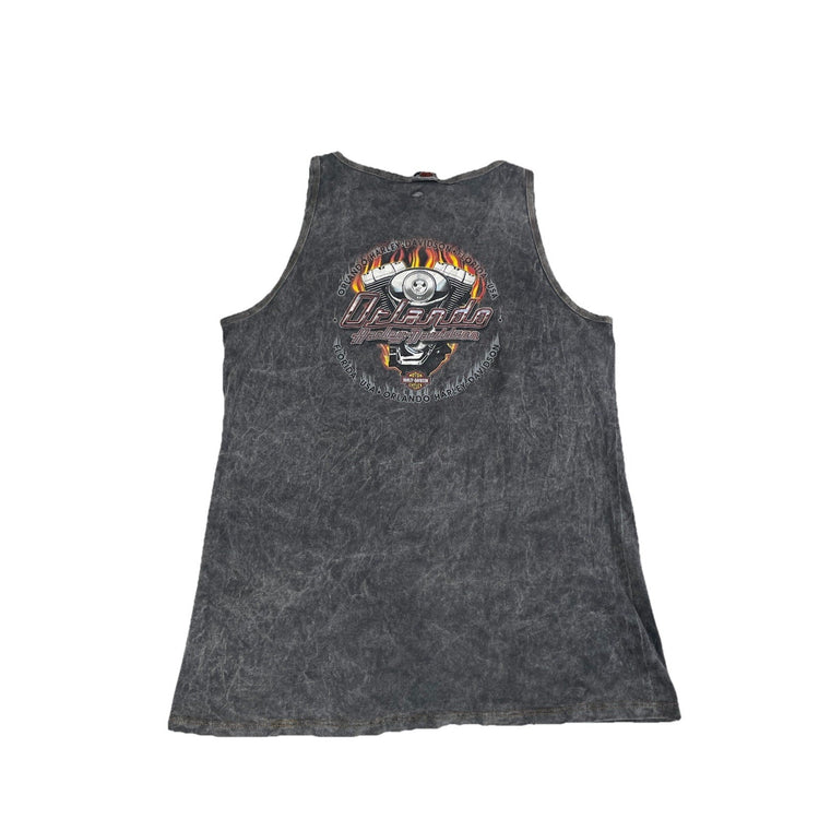 Mens Harley Davidson Gray Tye Dye America Legend Tank Top Size L