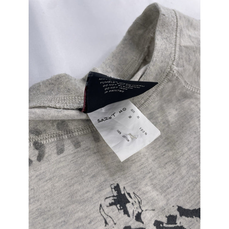 Mens Vintage T Shirt Xl Light Gray Jesus Graphic